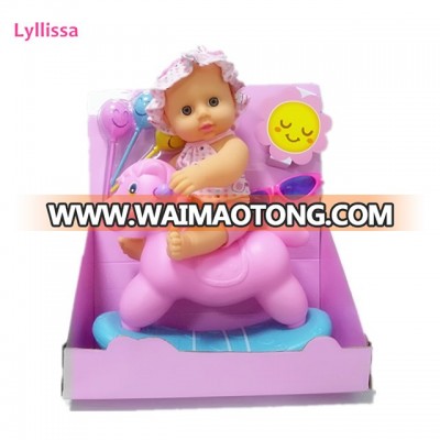 Top Selling 2019 Design New Born 11 Inch Baby Doll with Accessories