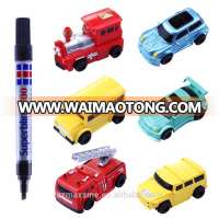 In stock Mini Magic Vehicle Follow Black Drawn Line with Pen Paper Inductive Toy Car Toys for Kids Christmas Gift